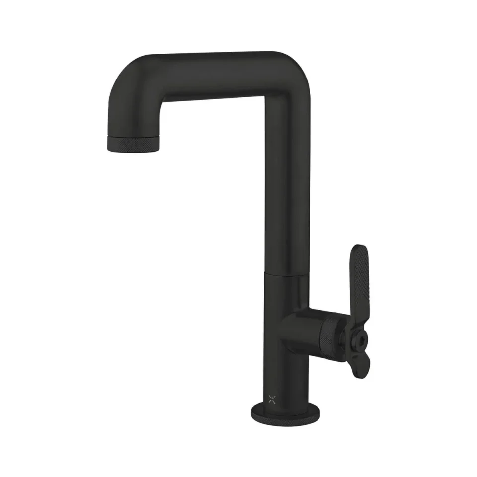 Crosswater Union Tall Mono Matt Black detail view - Image 2