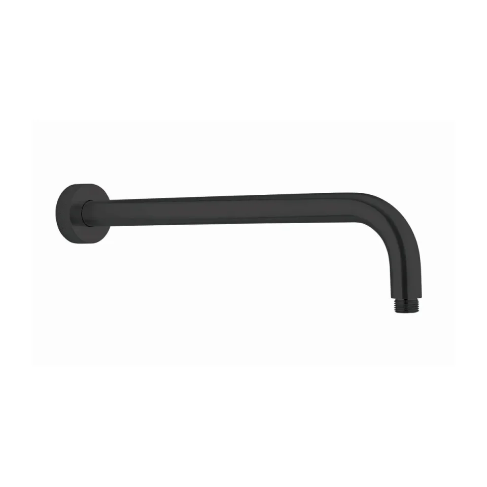Crosswater Union 400mm Shower Arm Matt Black detail view - Image 2