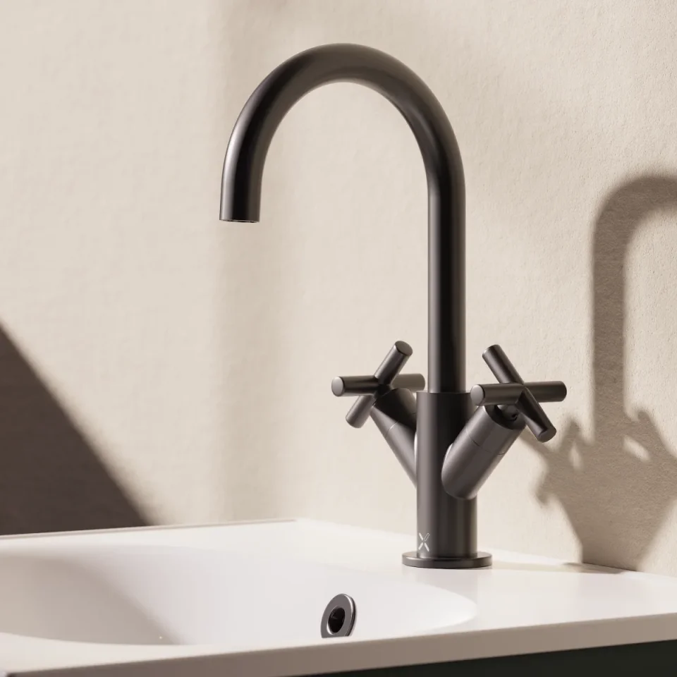 Crosswater MPRO Crosshead Basin Mono Matt Black detail view - Image 4