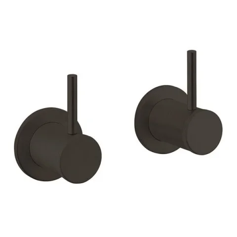 Crosswater MPRO Industrial Wall Stop Taps Carbon Black detail view - Image 2