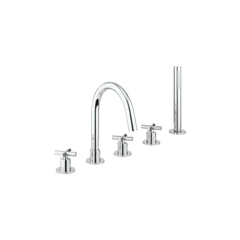 Crosswater MPRO Crosshead 5 Hole Bath Shower Mixer with Kit Chrome product image - Image 3
