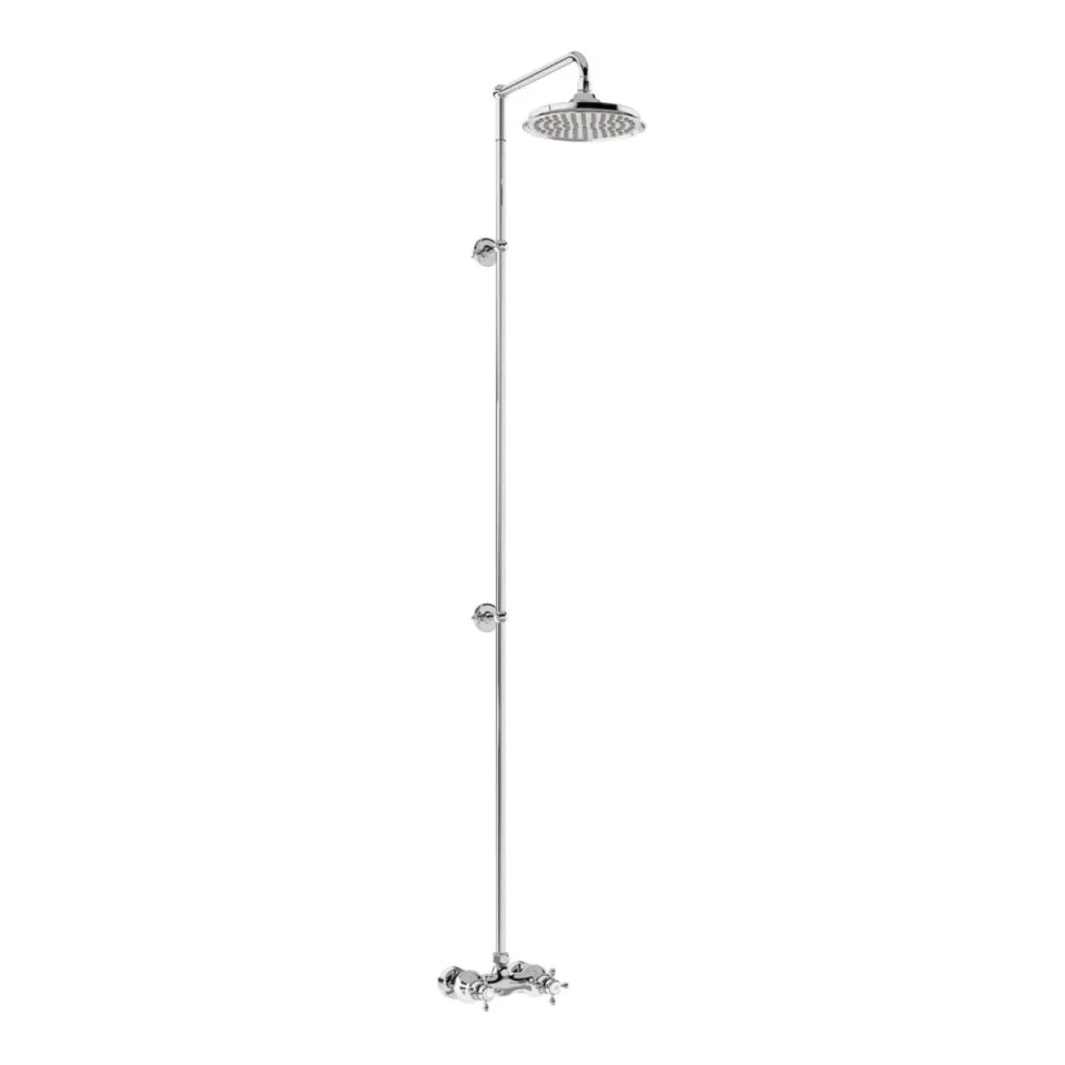 Burlington Eden Single Outlet Exposed Bar Shower Chrome product image - Image 1