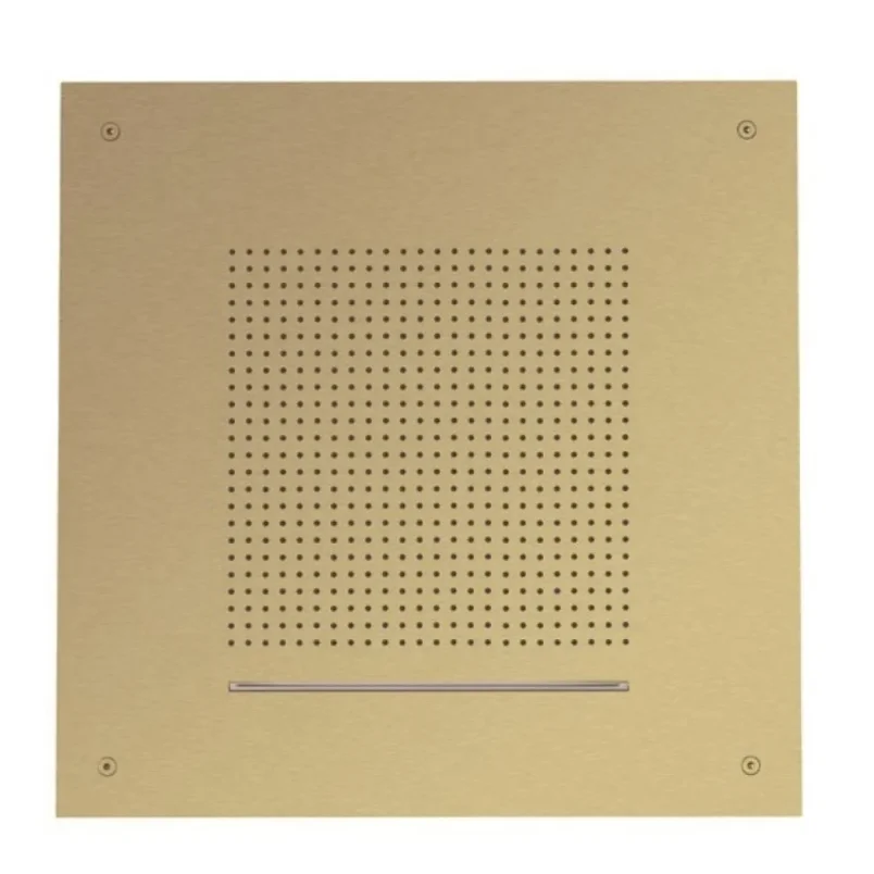 Crosswater Tranquil Recessed Shower Head with Waterfall 500mm Brushed Brass detail view - Image 2
