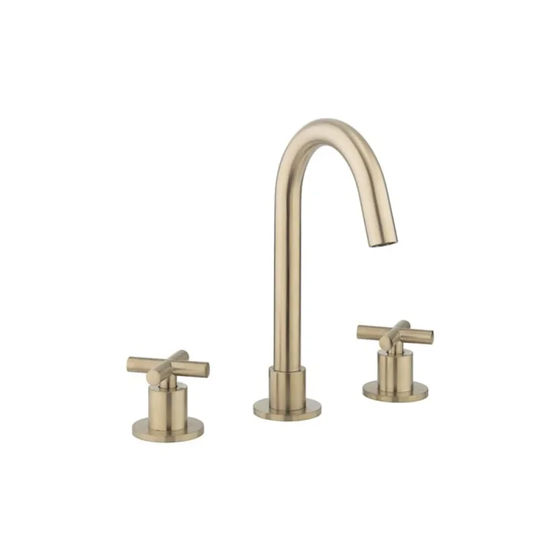 Crosswater MPRO Crosshead Basin Set Single Plate Brushed Brass product image - Image 3