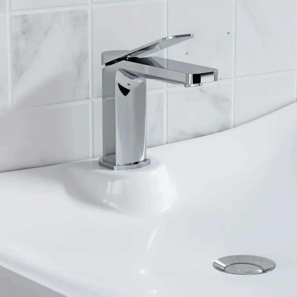 Crosswater Glide II Basin Monobloc Chrome detail view - Image 3