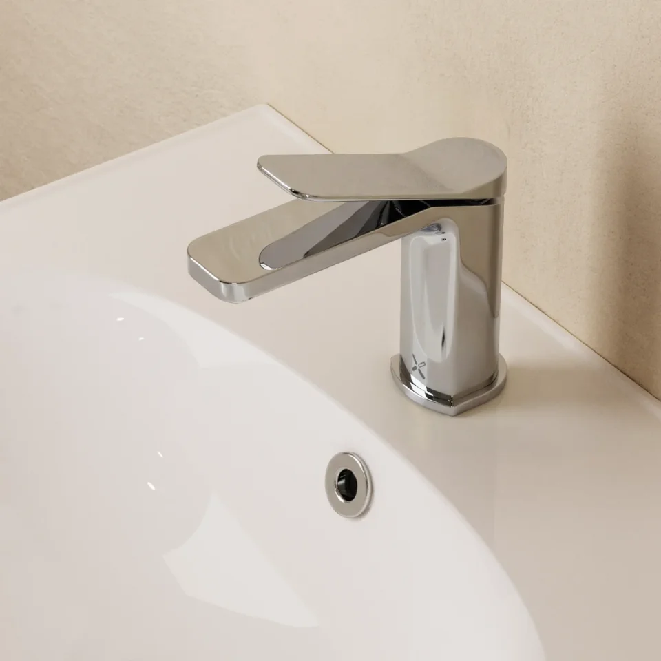 Crosswater Glide II Basin Monobloc Chrome detail view - Image 6