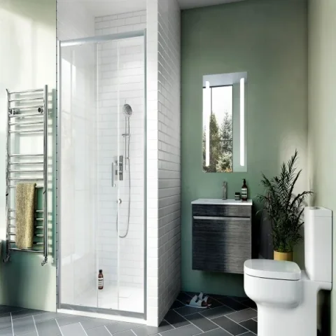 Crosswater Kai 6 Single Slider 1400 Silver detail view - Image 2