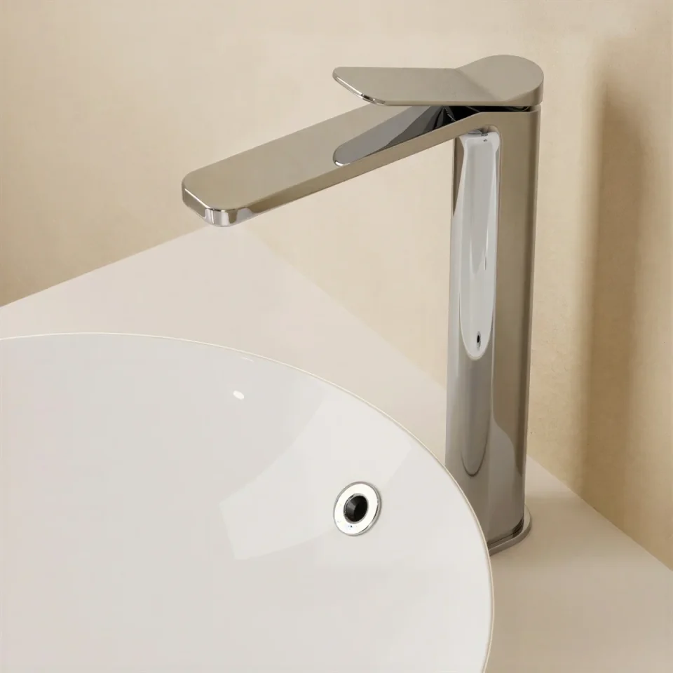 Crosswater Glide II Basin Tall Monobloc Chrome detail view - Image 6