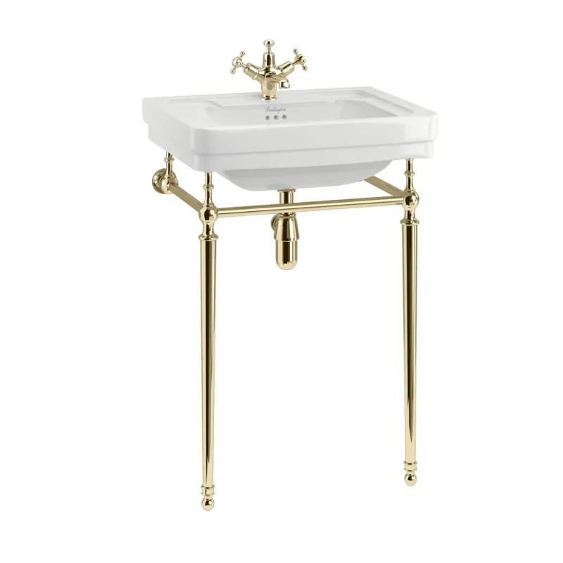 Burlington 56cm/58cm Basin Stand Gold detail view - Image 2