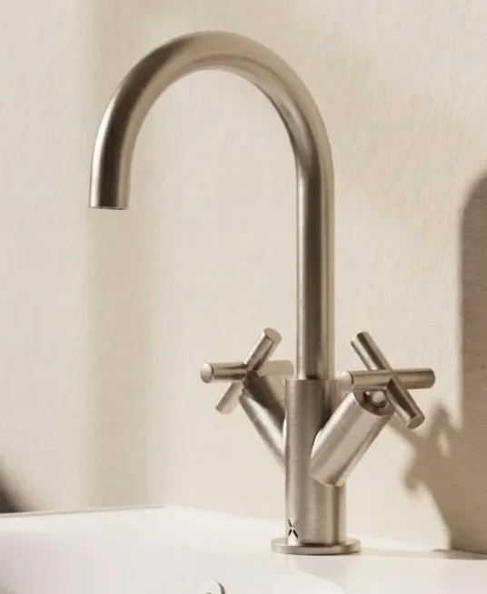 Crosswater MPRO Crosshead Basin Mono Brushed Nickel detail view - Image 4