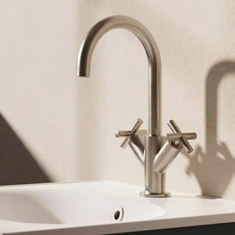 Crosswater MPRO Crosshead Basin Mono Brushed Nickel detail view - Image 8