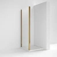 Crosswater Asura 8mm Side Panel 800 for Infold Door Brushed Brass detail view - Image 2