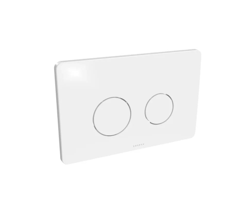 Saneux Flushe 2.0 Dot Flush Plate - Gloss White product image - Image 1