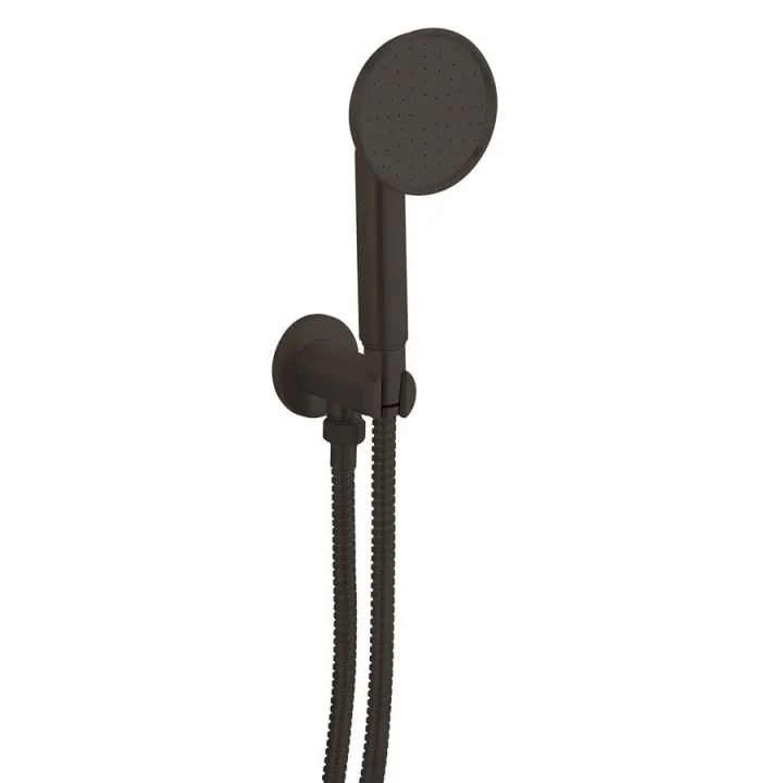 Crosswater MPRO Industrial Wall Outlet & Handset Carbon Black detail view - Image 2