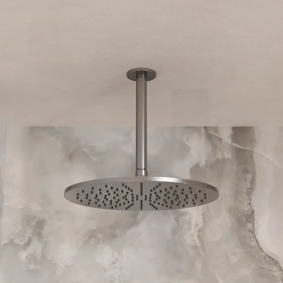 Crosswater 3ONE6 Ceiling Shower Arm 200mm Stainless detail view - Image 4
