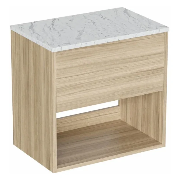 Britton Hackney Basin Unit 600mm Cherry Wood detail view - Image 2