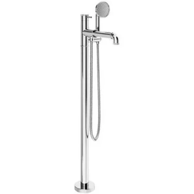Crosswater MPRO Industrial Bath Shower Mixer Floor Standing Chrome detail view - Image 3