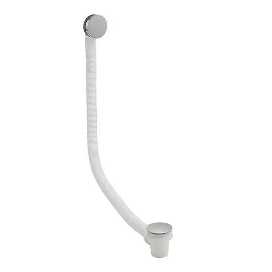 Crosswater 3ONE6 Bath Click Clack Waste Extended Stainless detail view - Image 3