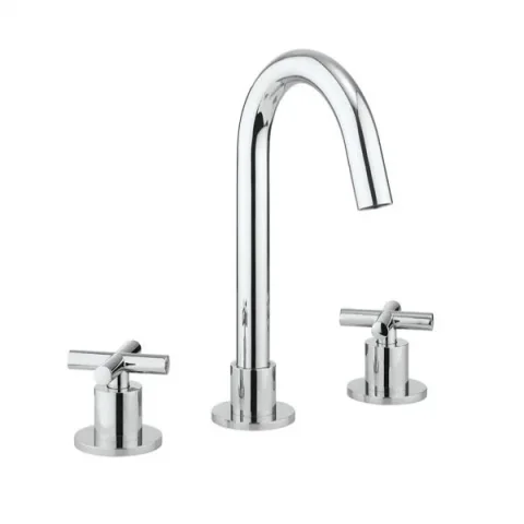 Crosswater MPRO Crosshead Basin Set Single Plate Chrome detail view - Image 2