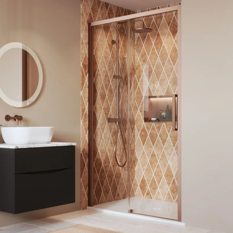 Crosswater Asura 8mm Sliding Door 1500 Brushed Bronze product image - Image 3