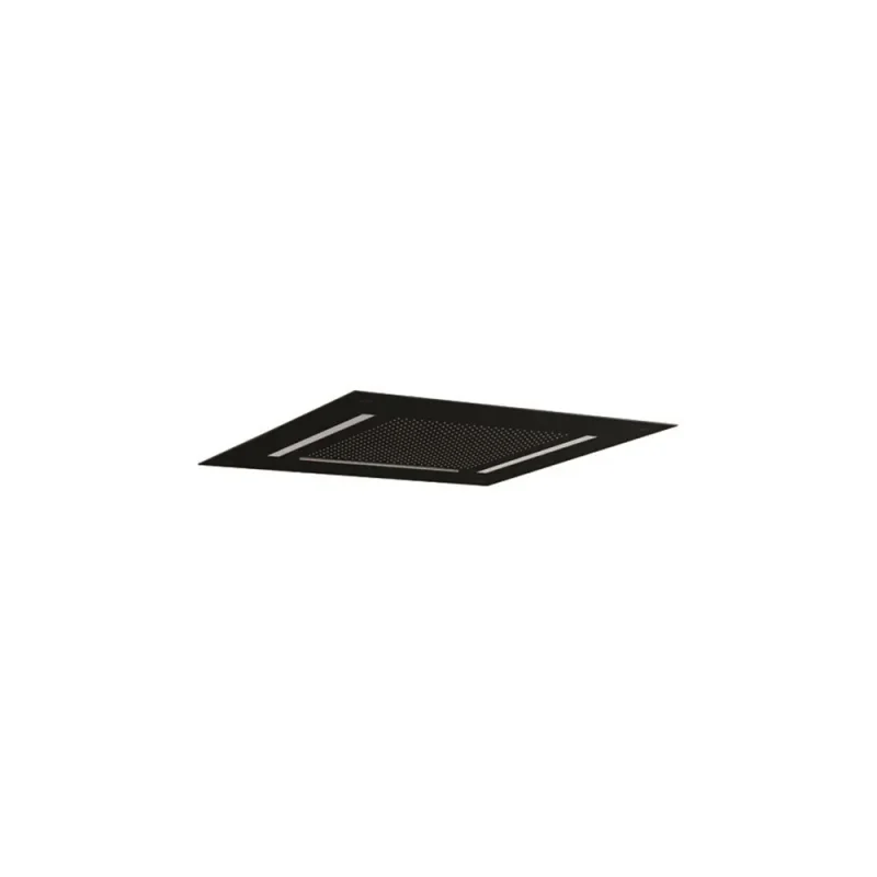 Crosswater Tranquil Recessed Shower Head with Waterfall & Chromotherapy 500mm Matt Black product image - Image 3