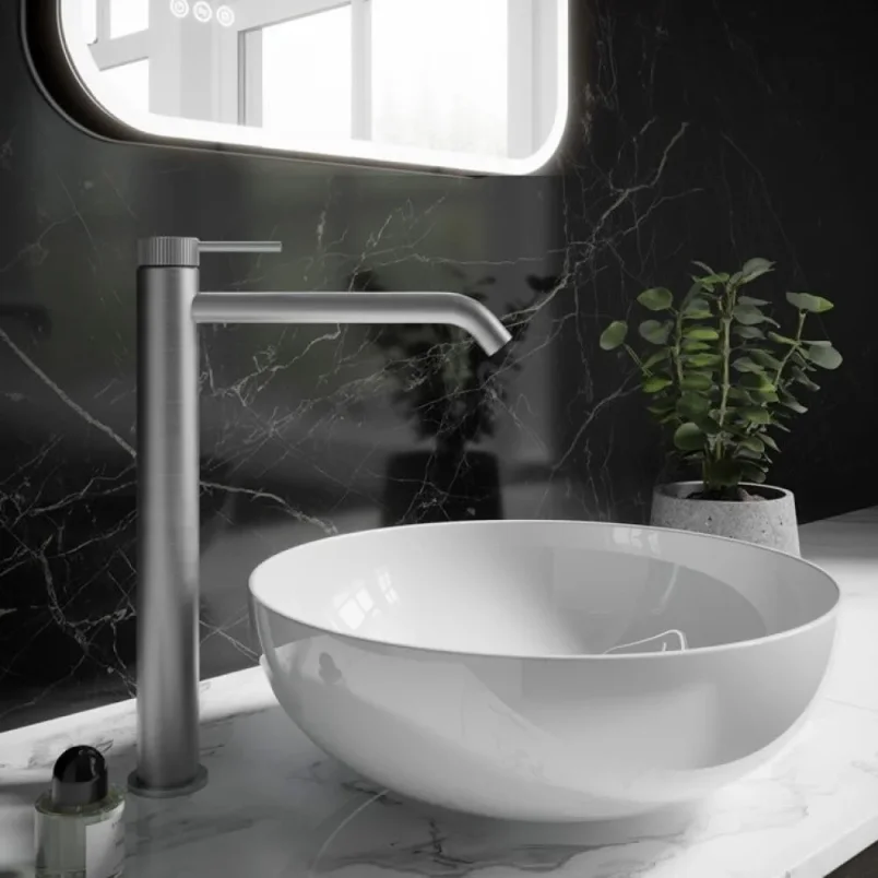 Crosswater 3ONE6 Tall Basin Mono Stainless detail view - Image 5