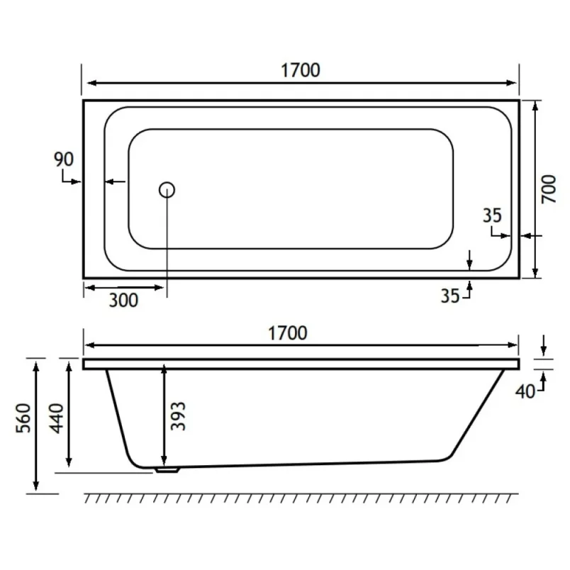 Eastbrook Malin Se 1700x700 (440) 5mm White product image - Image 1