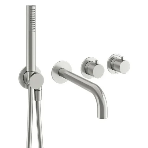 Crosswater Module Mpro 2 Control Trimset With Bath Spout & Handshower Brushed Nickel detail view - Image 2