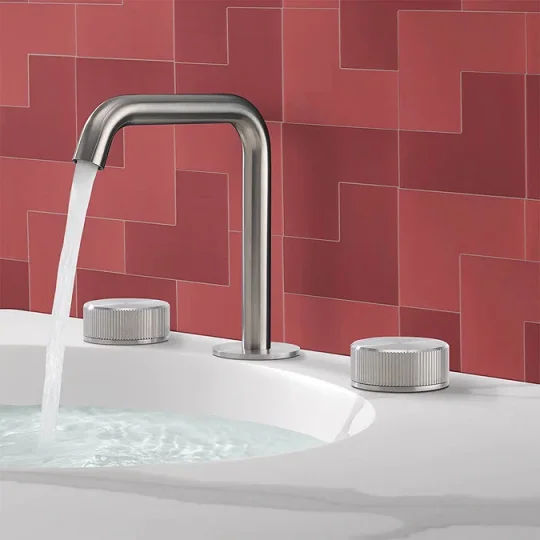 Crosswater 3ONE6 Basin 3 Hole Set Deck Mounted Stainless detail view - Image 3