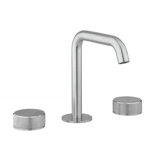 Crosswater 3ONE6 Basin 3 Hole Set Deck Mounted Stainless detail view - Image 5