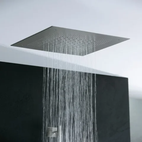 Crosswater Tranquil Recessed Shower Head Dual Flow 380mm Chrome detail view - Image 3