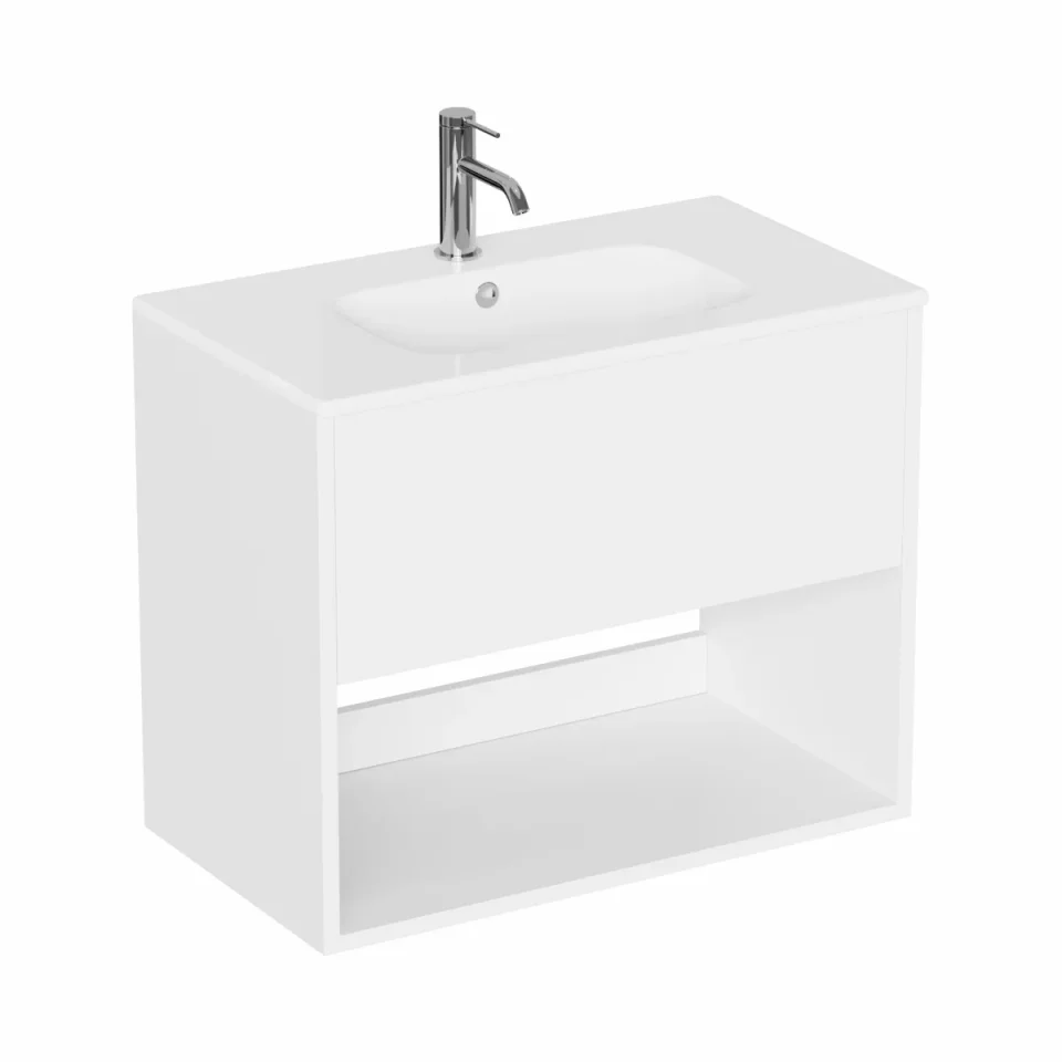 Britton Hackney Basin Unit 700mm Gloss White product image - Image 3