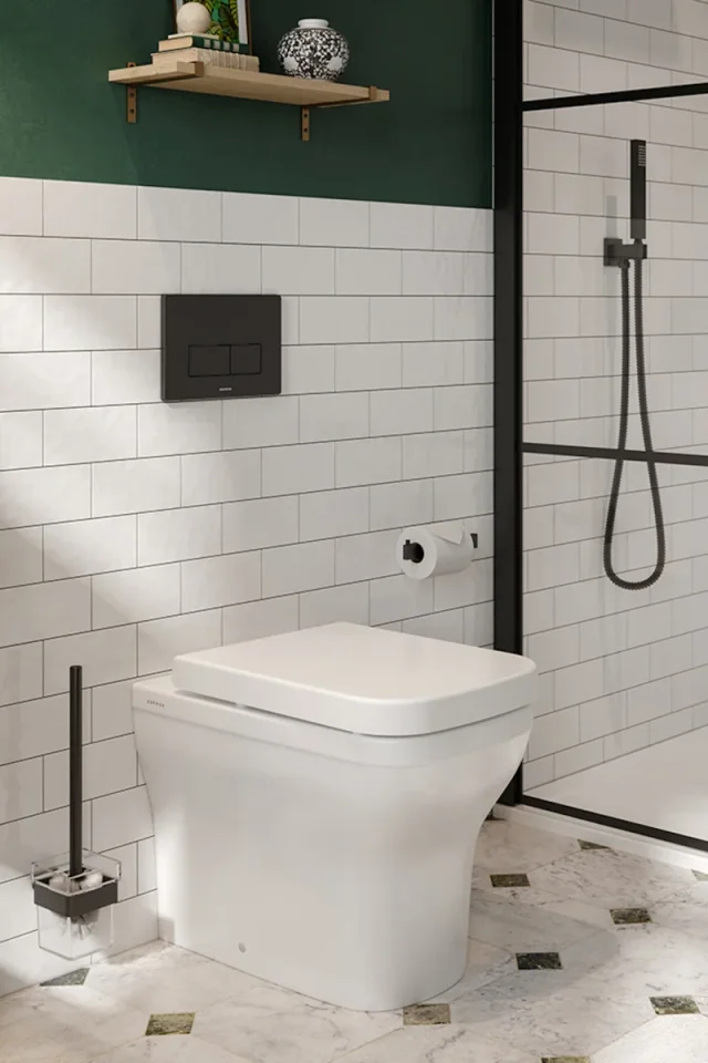 Saneux Indigo Back To Wall Wc Pan - Rimless detail view - Image 4