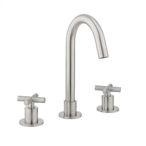 Crosswater MPRO Crosshead Basin Set Single Plate Brushed Nickel detail view - Image 2