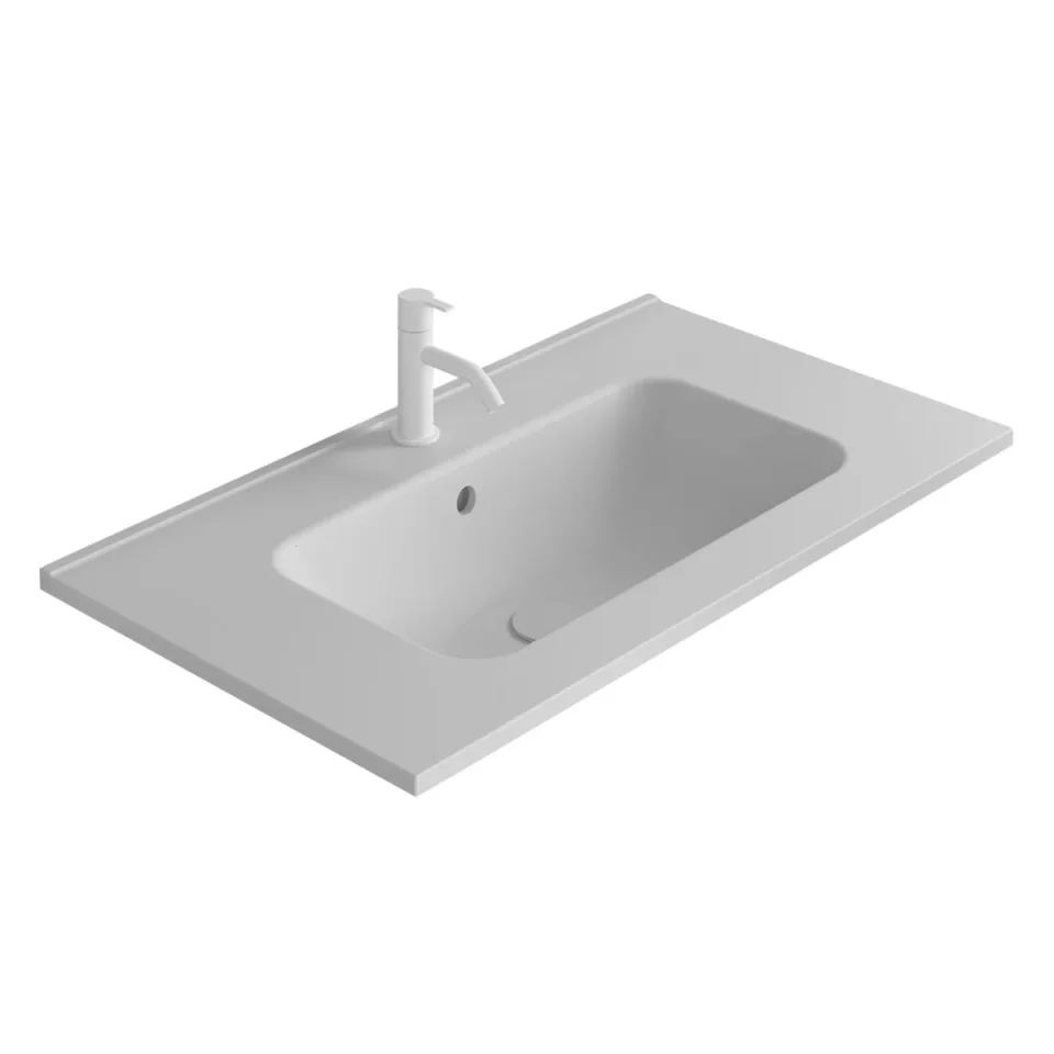 Frontline Royo Enzo Ceramic Basin 60 Gloss White product image - Image 1