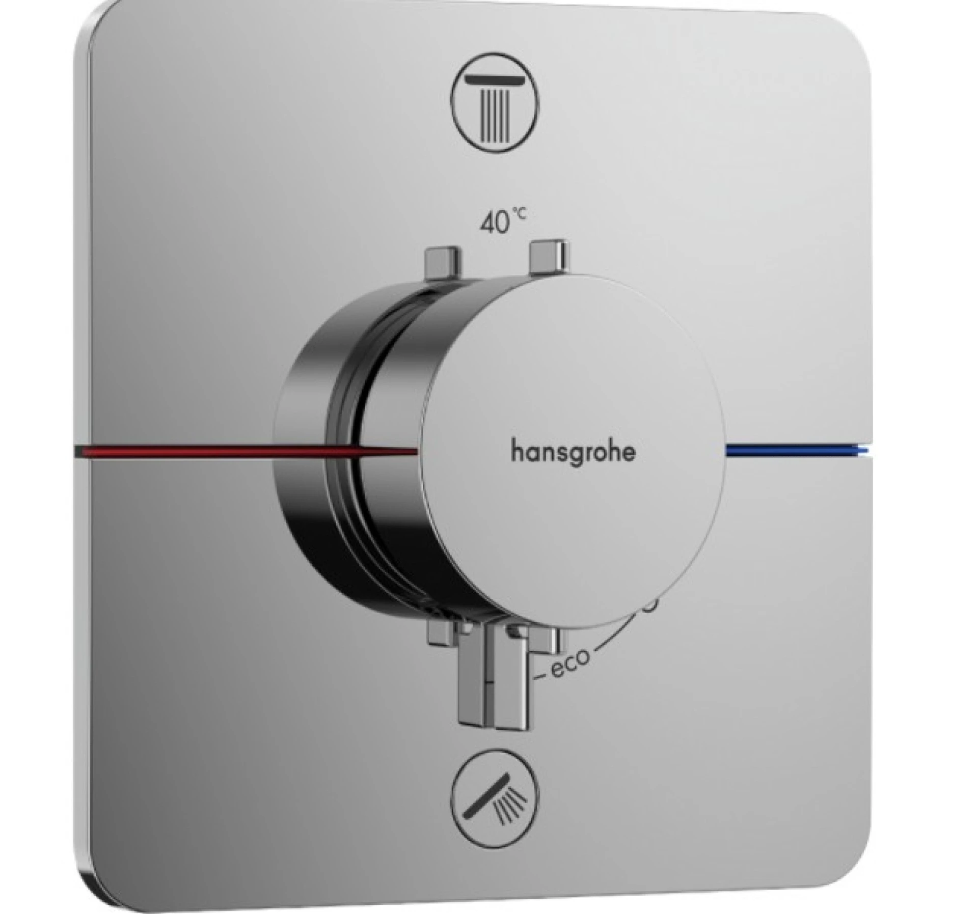 Hansgrohe Showerselect Comfort Q Thermostat For Concealed Installation For 2 Functions With Integrated Security Combination According To En1717 Chrome