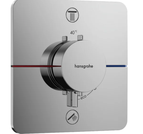 Hansgrohe Showerselect Comfort Q Thermostat For Concealed Installation For 2 Functions With Integrated Security Combination According To En1717 Chrome