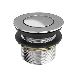 Crosswater Click-Clack Bath Waste un-slotted Chrome