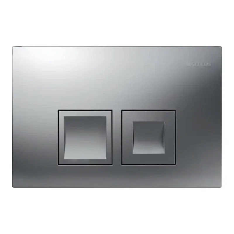 Geberit Delta35 Square Flush Plate For Dual Flush - Matt Chrome product image - Image 1