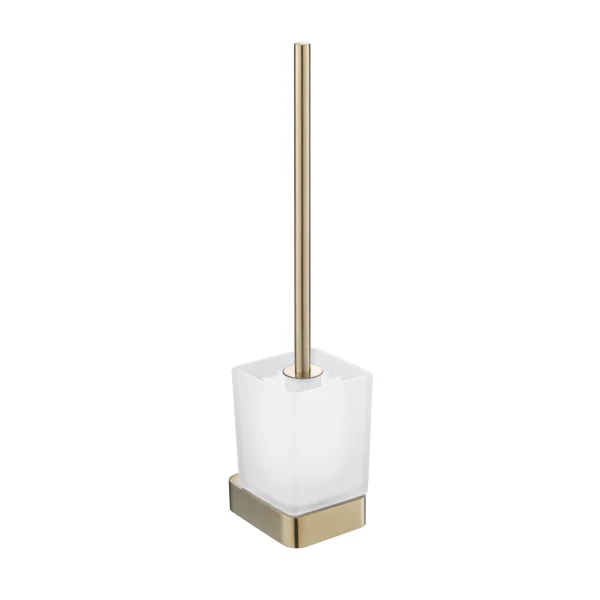 Just Taps Hix Toilet Brush Holder Brushed Brass