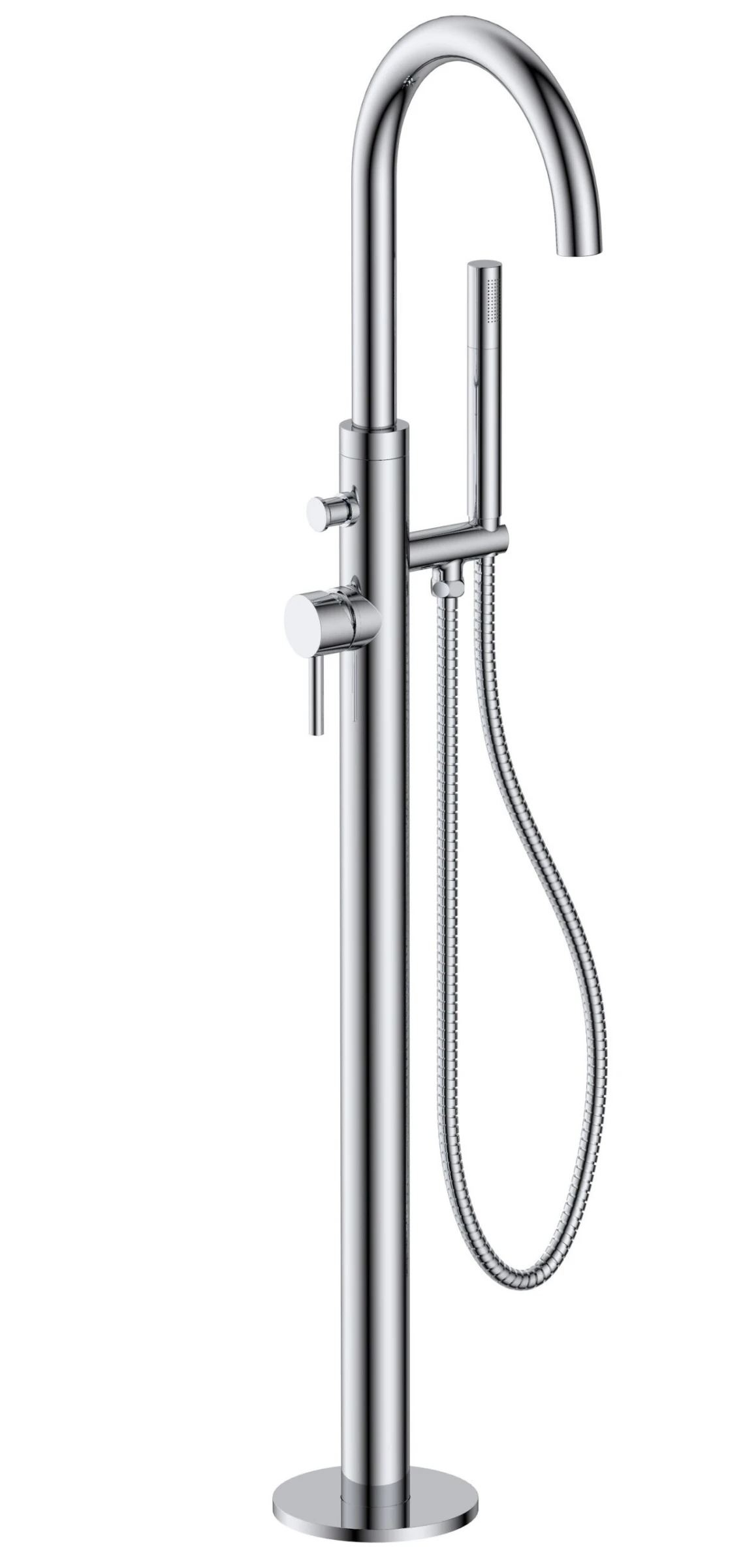 Just Taps Florence Floor Standing Single Lever Bath Shower Mixer Chrome
