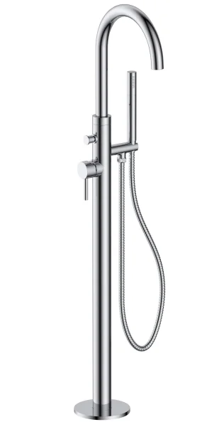 Just Taps Florence Floor Standing Single Lever Bath Shower Mixer Chrome