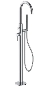 Just Taps Florence Floor Standing Single Lever Bath Shower Mixer Chrome