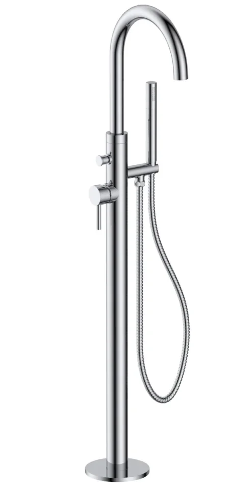 Just Taps Florence Floor Standing Single Lever Bath Shower Mixer Chrome product image - Image 1
