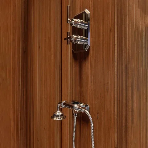 Saneux Cromwell 1 Way Lever Handle & Plate Finish Kit (for Cr019l) - Chrome detail view - Image 2