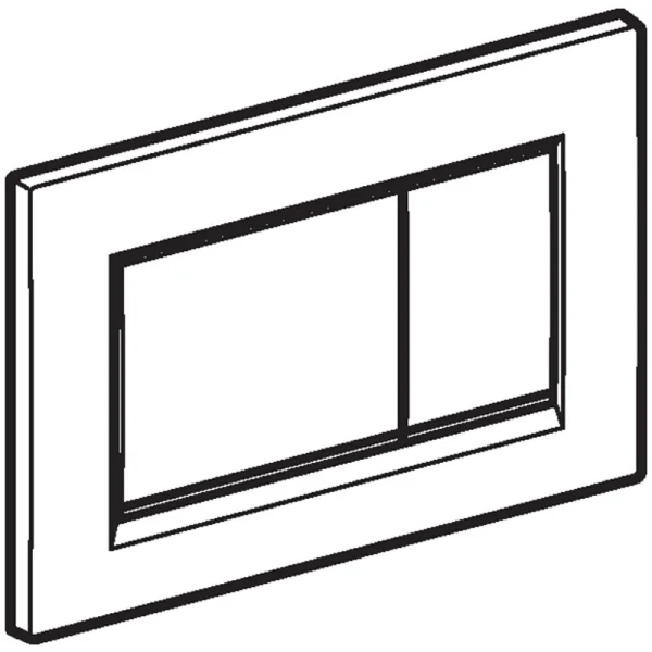 Geberit Sigma30 Square Flush Plate For Dual Flush - Black With Gloss Chrome Detail