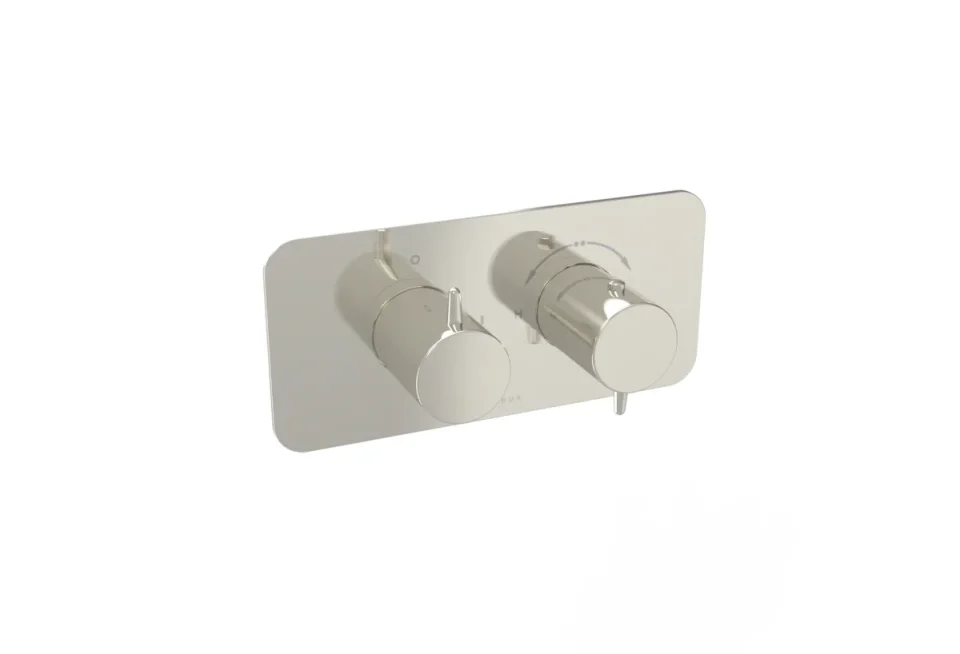 Saneux Eden 2 Way Thermostatic Shower Valve Kit In Landscape - Brushed Nickel product image - Image 1