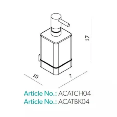 Hib Atto (chrome) Wall Mounted Soap Dispenser detail view - Image 2