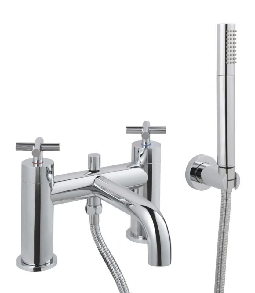 Just Taps Solex Deck Mounted Bath Shower Mixer With Kit Chrome product image - Image 1