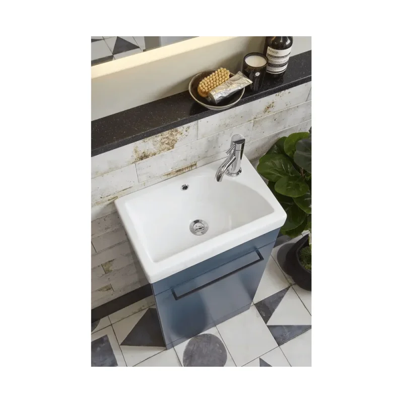 Roper Rhodes 450mm Esta Freestanding Unit - Derwent Blue detail view - Image 4